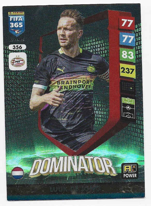 LUUK DE JONG - PANINI FIFA 365 COLLECTION 2025 - FOIL "DOMINATOR" TRADING CARD 356