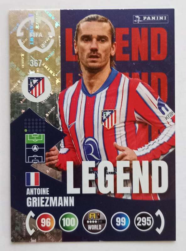 ANTOINE GRIEZMANN - PANINI CLUB WORLD CUP 2025 - RARE FOIL LEGEND TRADING CARD 367
