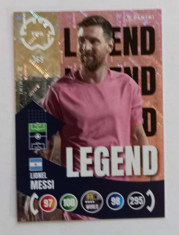 LIONEL MESSI - PANINI CLUB WORLD CUP 2025 - RARE FOIL LEGEND TRADING CARD 369
