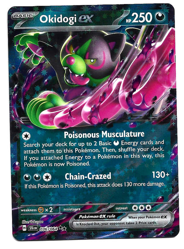 POKEMON CARD - OKIDOGI EX  36/64 RARE HOLO Shrouded Fable Trading Card - Mint
