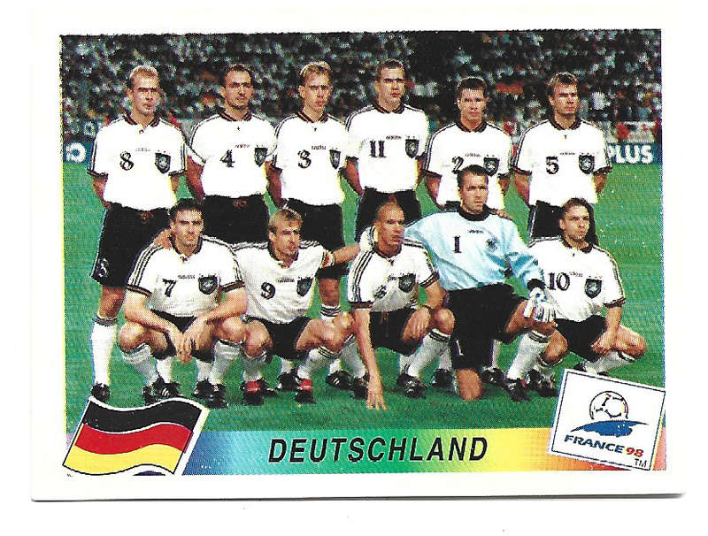 GERMANY - PANINI FIFA WORLD CUP 1998 FRANCE STCKER COLLECTION - ULTRA RARE TEAM STICKER 371