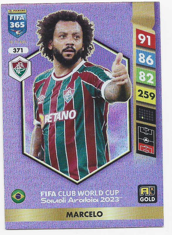 MARCELO - PANINI FIFA 365 COLLECTION 2025 - FOIL "FIFA CLUB WORLD CUP" TRADING CARD 371