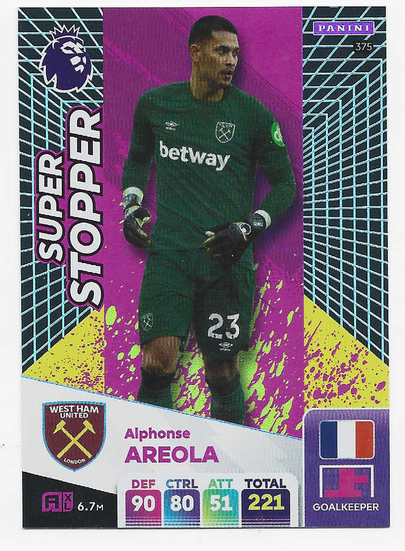 ALPHONSE AREOLA -  PANINI English Premier League 2024/25 - FOIL "SUPER STOPPER" TRADING CARD 375