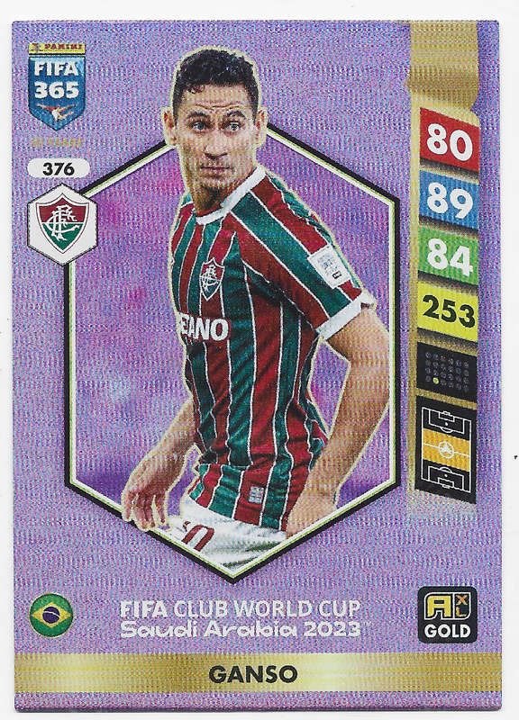 GANSO - PANINI FIFA 365 COLLECTION 2025 - FOIL "FIFA CLUB WORLD CUP" TRADING CARD 376