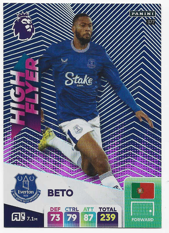 BETO -  PANINI English Premier League 2024/25 - FOIL "HIGH FLYER" TRADING CARD 377