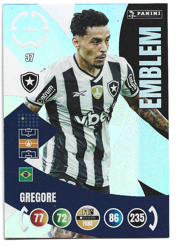 GREGORE - PANINI CLUB WORLD CUP 2025 - FOIL EMBLEM TRADING CARD 37