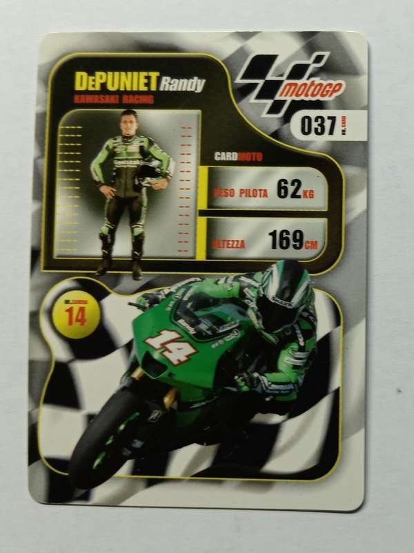 RANDY DePUNIET - MOTO GP 07 `PREZIOSI COLLECTION`  - RARE FOIL TRADING CARD 037
