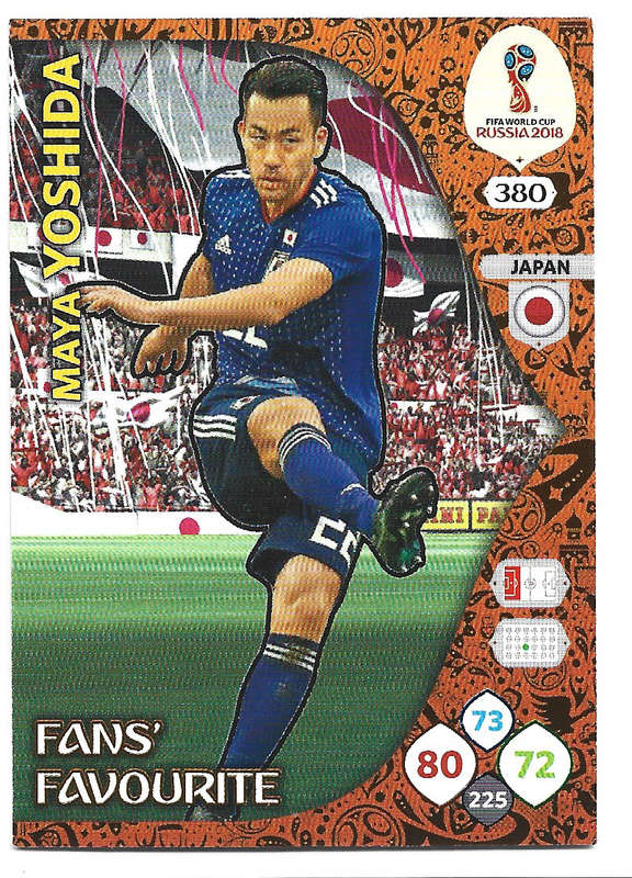 MAYA YOSHIDA - PANINI FIFA WORLD CUP 2018 RUSSIA - FOIL `FANS FAVOURITE` TRADING CARD 380