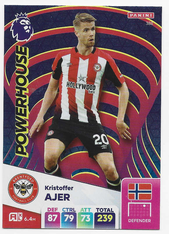 KRIS. AJER -  PANINI English Premier League 2024/25 - FOIL "POWERHOUSE" TRADING CARD 388