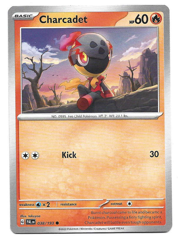 CHARCADET - COMMON  38/193 POKEMON TCG PALDEA EVOLVED TRADING CARD