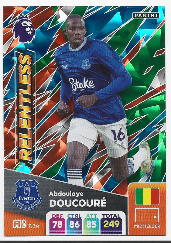 ABD. DOUCOURE -  PANINI English Premier League 2024/25 - FOIL "RELENTLESS" TRADING CARD 395