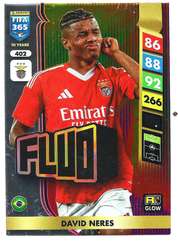 DAVID NERES - PANINI FIFA 365 COLLECTION 2025 - FOIL "FLUO" TRADING CARD 402
