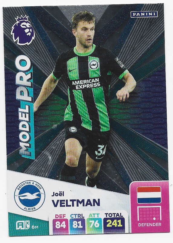 JOEL VELTMAN -  PANINI English Premier League 2024/25 - FOIL "MODEL PRO" TRADING CARD 407