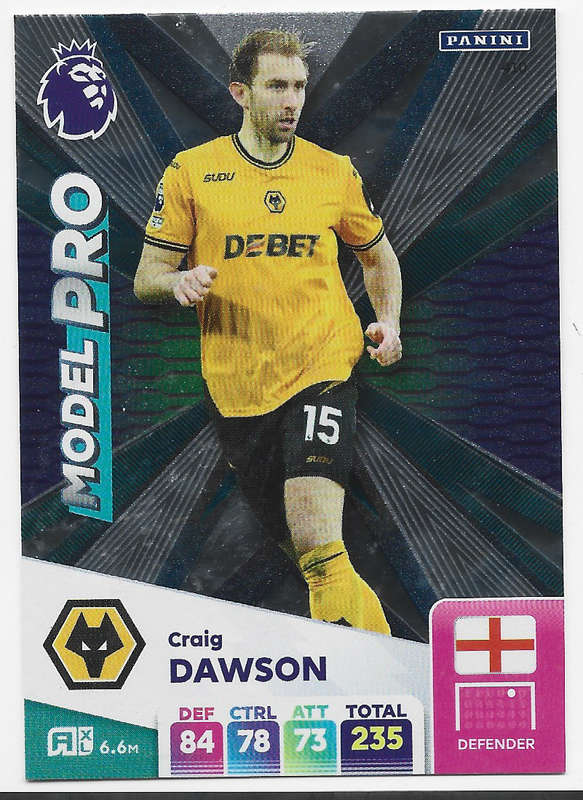 CRAIG DAWSON -  PANINI English Premier League 2024/25 - FOIL "MODEL PRO" TRADING CARD 410
