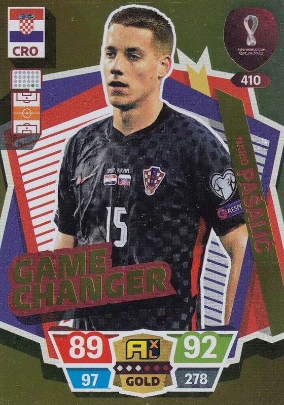 MARIO PALASIC - PANINI `FIFA WORLD CUP 2022` QATAR - RARE `GAME CHANGER` TRADING CARD 410
