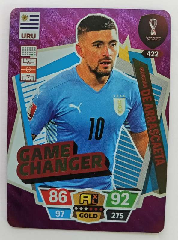 GEORGIAN DE ARRASCAETA - WORLD STARS FIFA WORLD CUP 2022 - MULTICOLOR GAME CHANGER CARD 422