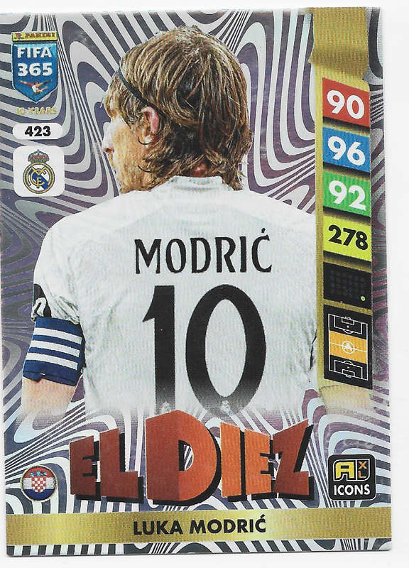 LUKA MODRIC - PANINI FIFA 365 COLLECTION 2025 - FOIL "EL DIEZ" TRADING CARD 423