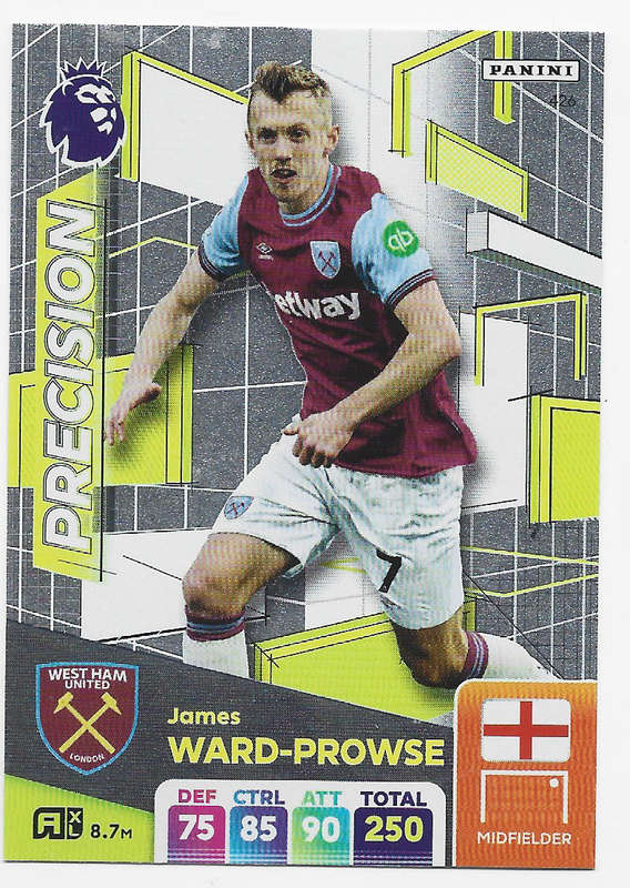 JAMES WARD PROWSE -  PANINI English Premier League 2024/25 - FOIL "PRECISSION" TRADING CARD 426