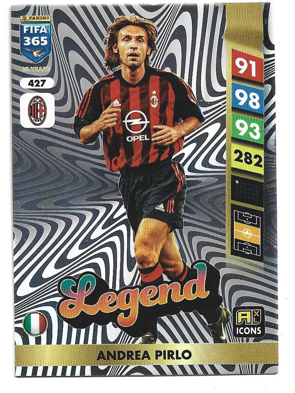 ANDREA PIRLO - PANINI FIFA 365 COLLECTION 2025 - RARE FOIL "LEGEND" TRADING CARD 427