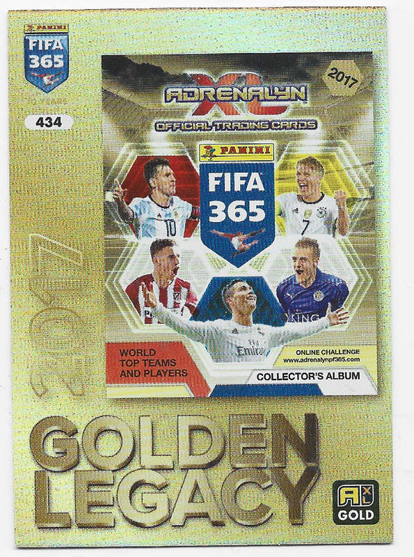 GOLDEN LEGACY - PANINI FIFA 365 COLLECTION 2025 - RARE FOIL "10 YEARS CELEBRATION" TRADING CARD 434