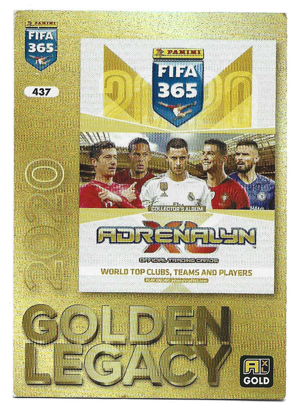 GOLDEN LEGACY - PANINI FIFA 365 COLLECTION 2025 - RARE FOIL "10 YEARS CELEBRATION" TRADING CARD 437