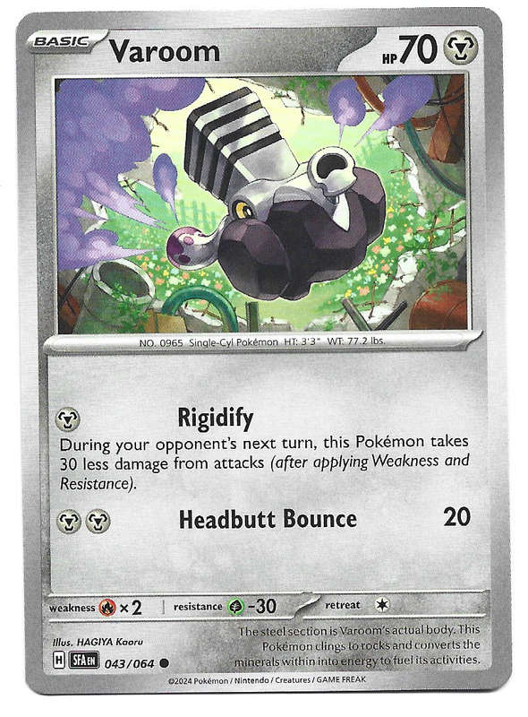 POKEMON CARD - VAROOM  43/64 Common Shrouded Fable Trading Card - Mint