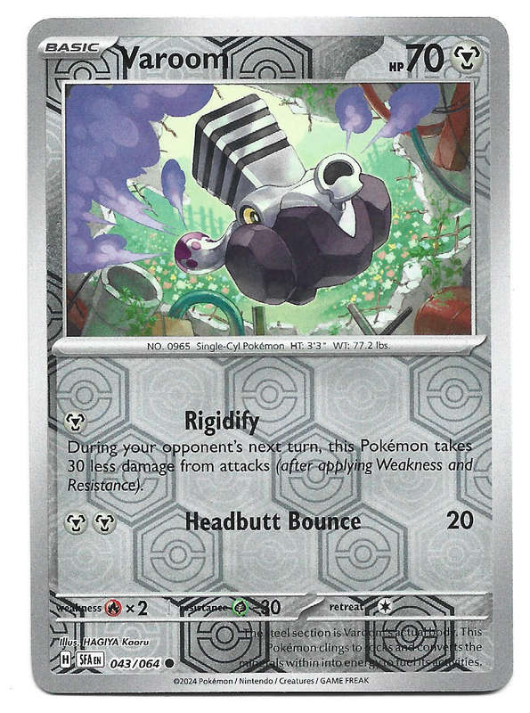 VAROOM - REVERSE HOLO  43/64 POKEMON TCG SHROUDED FABLE TRADING CARD