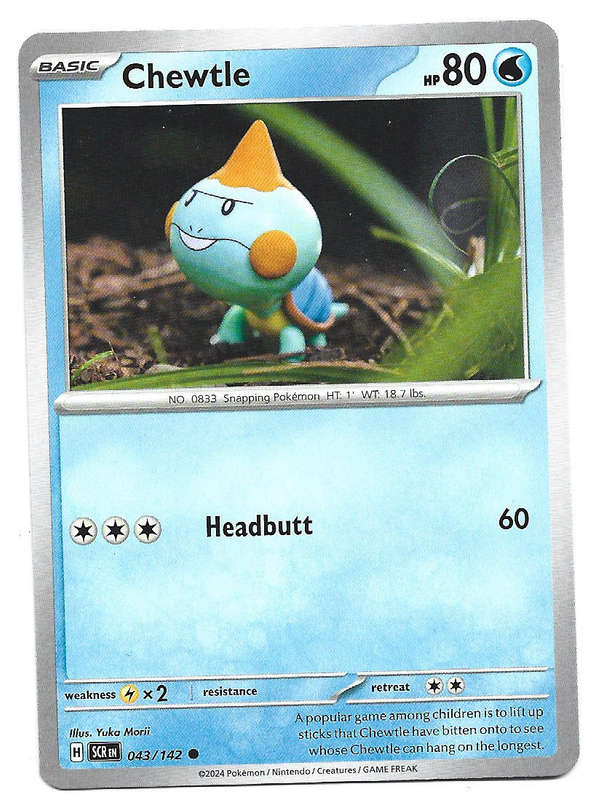 CHEWTLE -  COMMON  43/142 POKEMON TCG STELLAR CROWN TRADING CARD