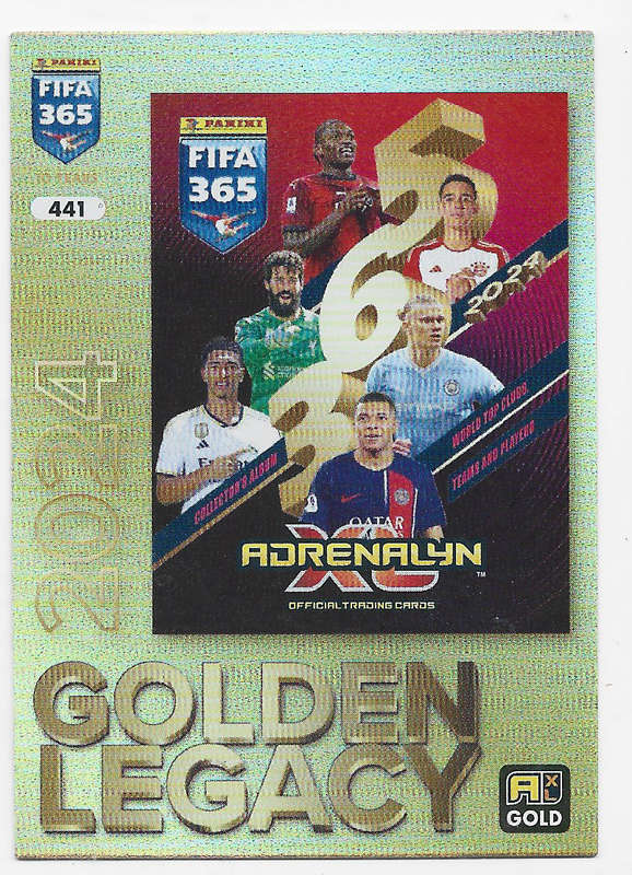 GOLDEN LEGACY - PANINI FIFA 365 COLLECTION 2025 - RARE FOIL "10 YEARS CELEBRATION" TRADING CARD 441