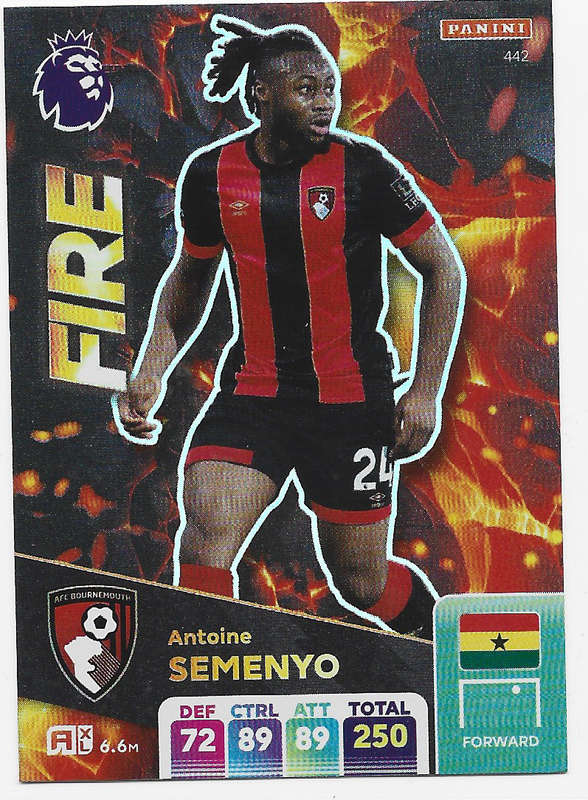 ANTOINE SEMENYO -  PANINI English Premier League 2024/25 - FOIL "FIRE" TRADING CARD 442
