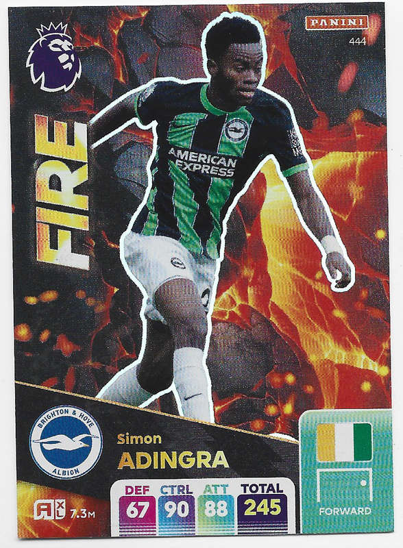 SIMON ADRINGA -  PANINI English Premier League 2024/25 - FOIL "FIRE" TRADING CARD 444