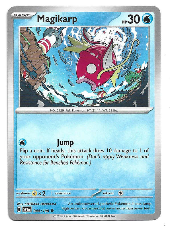 MAGIKARP - COMMON 44/198  POKEMON TCG SCARLET & VIOLET TRADING CARD