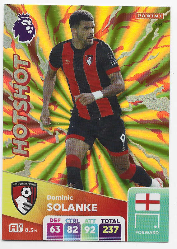 DOMINIC SOLANKE -  PANINI English Premier League 2024/25 - FOIL "HIOTSHOT" TRADING CARD 464