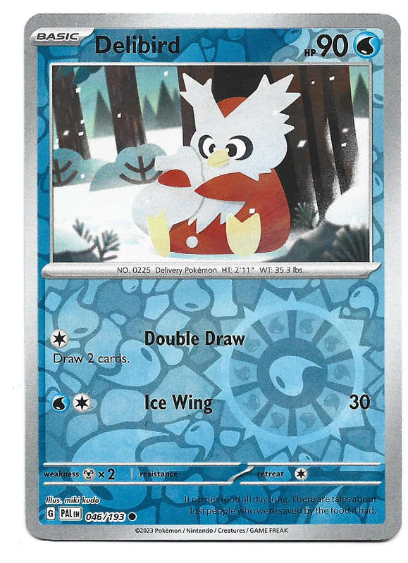 DELIBIRD - REVERSE HOLO  46/193 POKEMON TCG PALDEA EVOLVED TRADING CARD