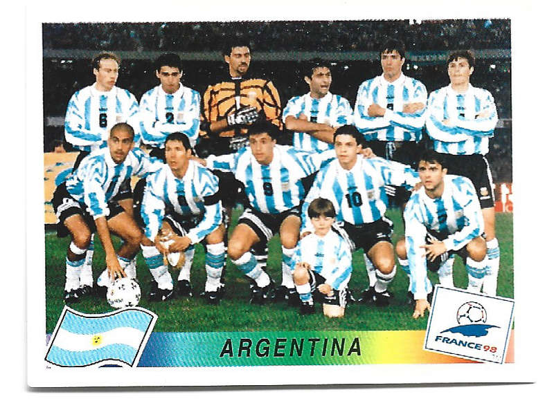 ARGENTINA - PANINI FIFA WORLD CUP 1998 FRANCE STCKER COLLECTION - ULTRA RARE TEAM STICKER 498