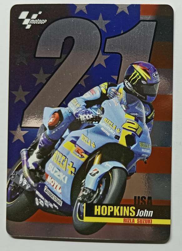 JOHN HOPKINS - MOTO GP 07 `PREZIOSI COLLECTION`  - RARE FOIL TRADING CARD 049