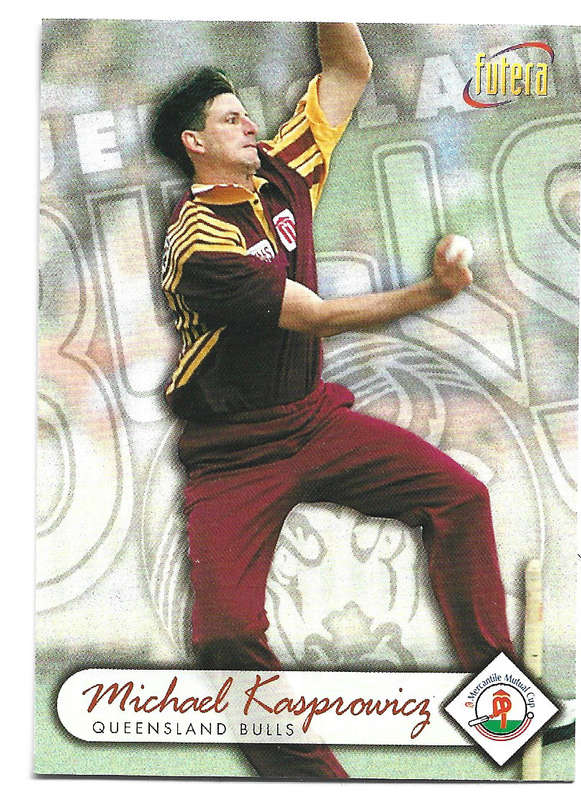 MICHAEL KASPROWICZ - 1996 FUTERA CRICKET WORLD CUP COLLECTION - BASE TRADING CARD 49