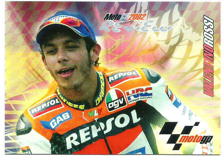 VALENTINO ROSSI - PANINI MOTO GP 2003 CARD COLLECTION - MOTO GP WORLD CHAMPION 02 TRADING CARD 51