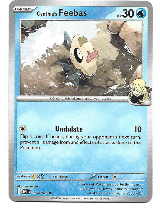 CYNTHIA's FEEBAS - COMMON  52/182  POKEMON TCG DESTINED RIVALS TRADING CARD