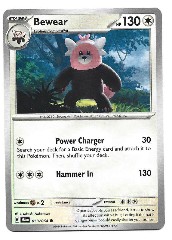 POKEMON CARD - BEWEAR  53/64 Common Shrouded Fable Trading Card - Mint