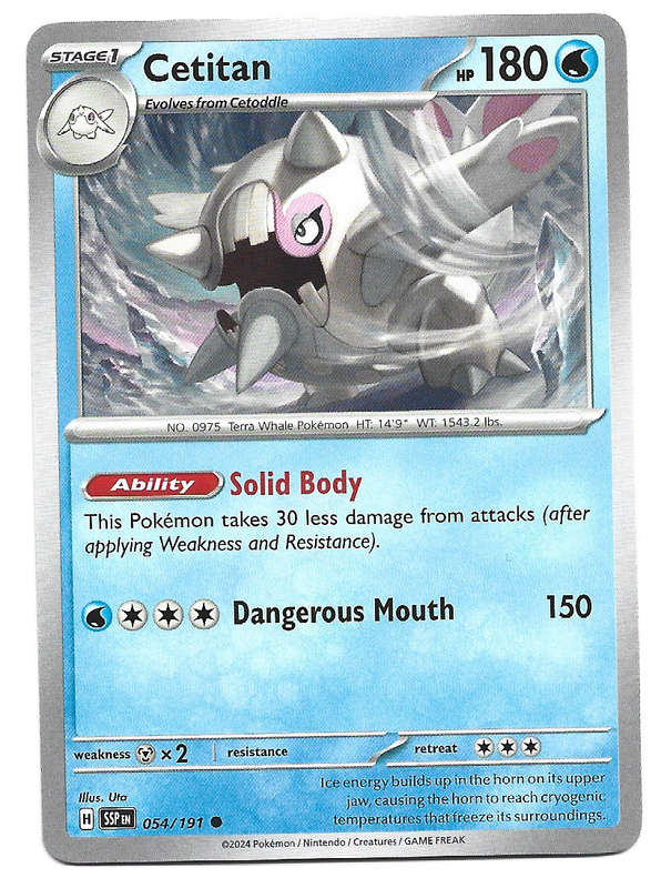 CETITAN  - COMMON  54/191 POKEMON TCG SURGING SPARKS TRADING CARD