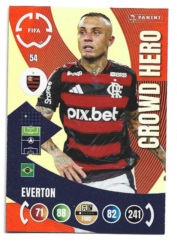 EVERTON - PANINI CLUB WORLD CUP 2025 - FOIL CROWD HERO TRADING CARD 54