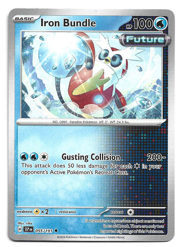 IRON BUNDLE -  UNCOMMON  55/191 POKEMON TCG SURGING SPARKS TRADING CARD