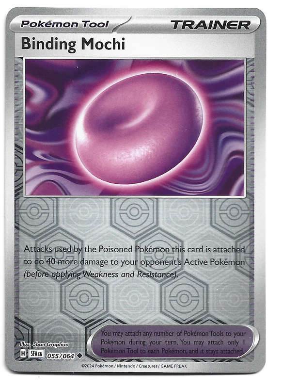 BINDING MOCHI  - REVERSE HOLO   55/64 POKEMON TCG SHROUDED FABLE TRADING CARD