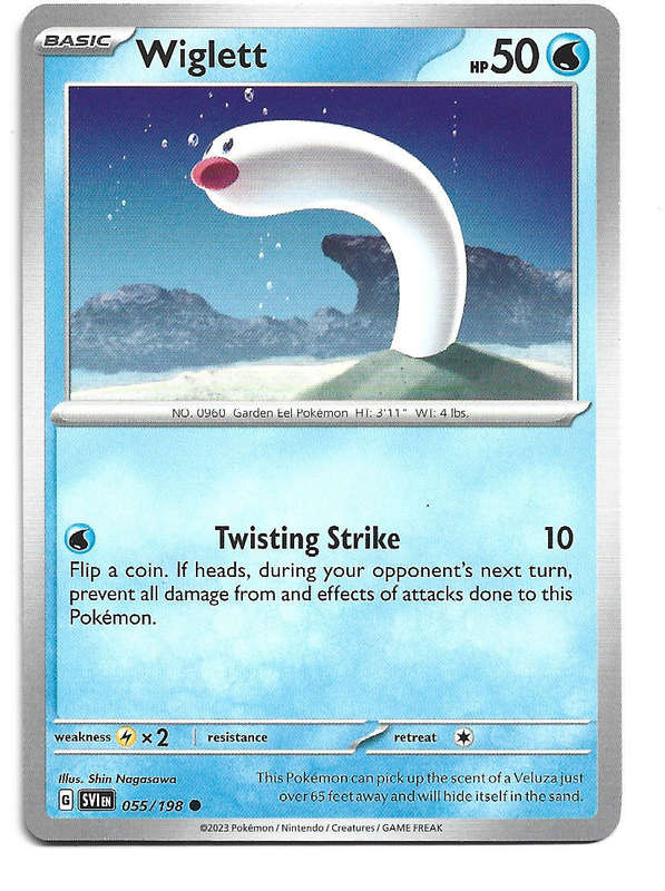 WIGLETT - COMMON 55/198  POKEMON TCG SCARLET & VIOLET TRADING CARD