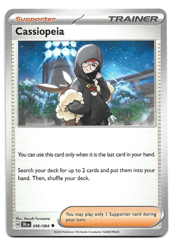 POKEMON CARD - CASSIOPEIA  56/64 TRAINER Shrouded Fable Trading Card - Mint