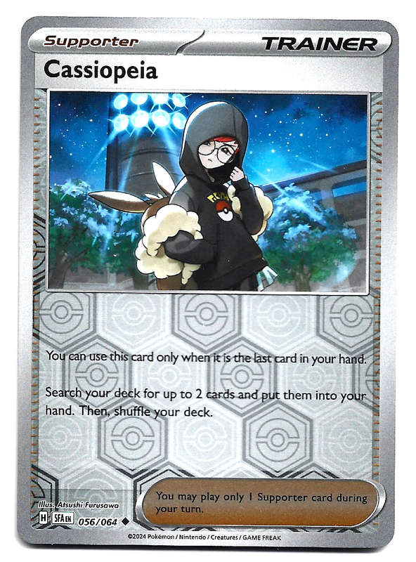 POKEMON CARD - CASSIOPEIA  056/64 Reverse Holo Rare Shrouded Fable Trading Card - Mint