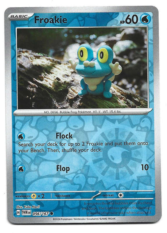 FROAKIE - REVERSE HOLO  56/167 POKEMON TCG TWILIGHT MASQUERADE TRADING CARD