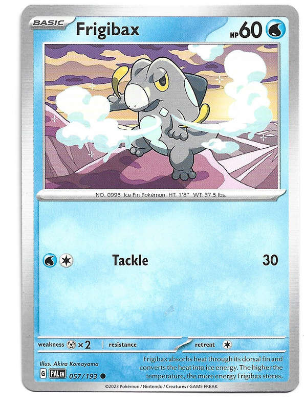 POKEMON CARD - FRIGIBAX  57/193 COMMON PALDEA EVOLVED 2023 TRADING CARD - MINT