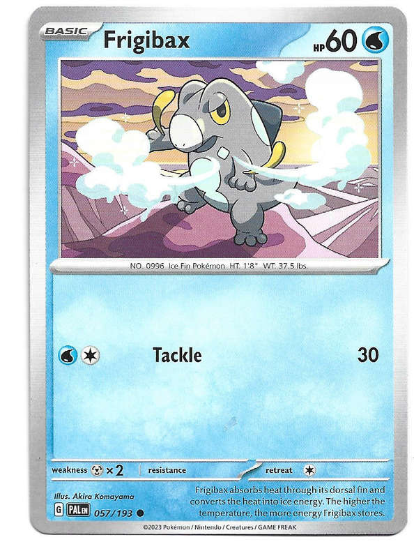 FRIGIBAX - COMMON  57/193 POKEMON TCG PALDEA EVOLVED TRADING CARD